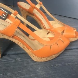 HOT Summer heels! Burnt Orange- Cork Platform